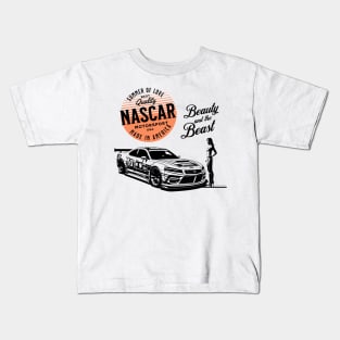 Motorsport Racing Beauty and Beast Kids T-Shirt